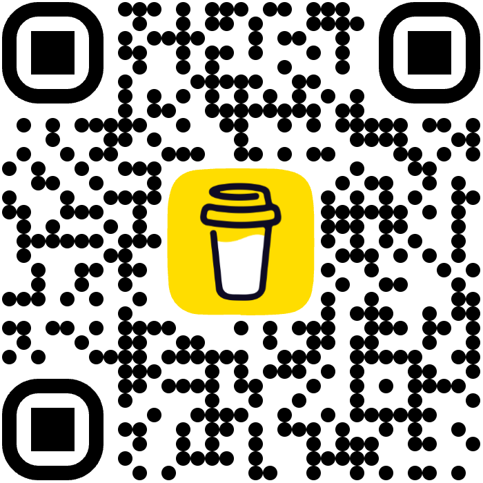 QR code that opens the FaceConfetti Buy Me a Coffee page